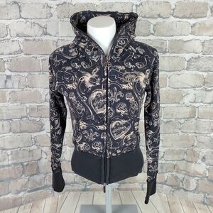 Red by Marc Ecko Hoodie Black Beige Size Medium